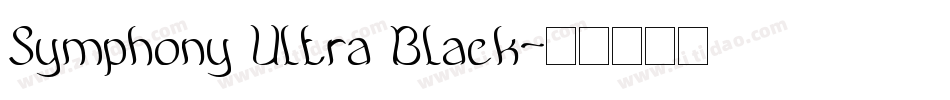 Symphony Ultra Black字体转换